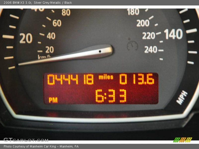 Silver Grey Metallic / Black 2006 BMW X3 3.0i