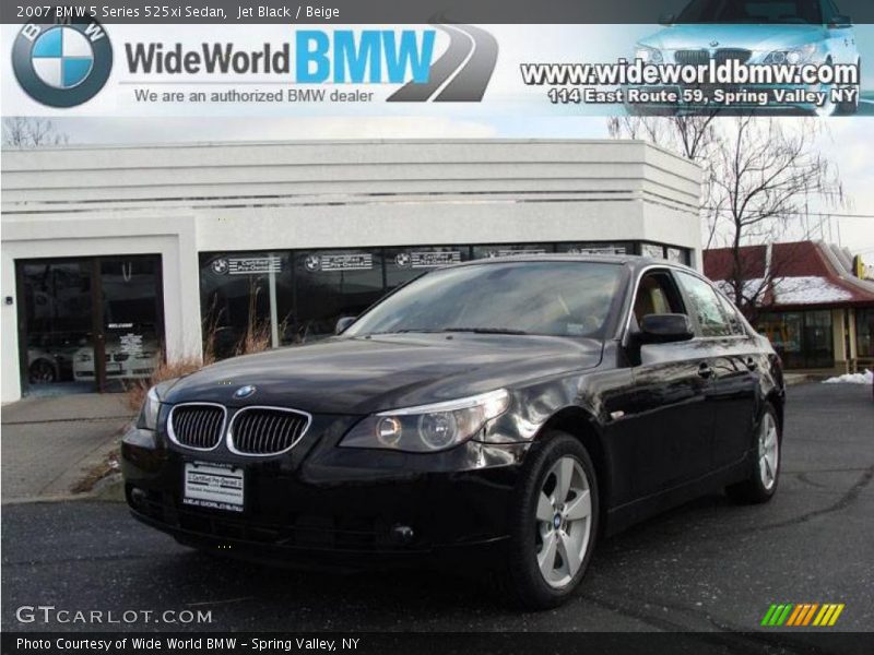 Jet Black / Beige 2007 BMW 5 Series 525xi Sedan