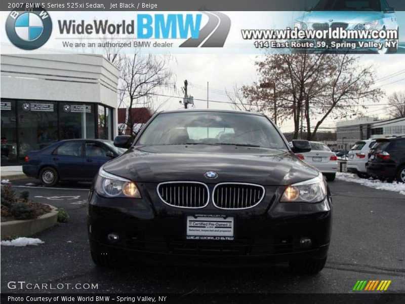 Jet Black / Beige 2007 BMW 5 Series 525xi Sedan