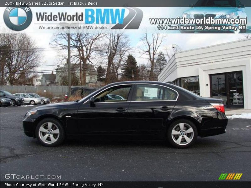 Jet Black / Beige 2007 BMW 5 Series 525xi Sedan