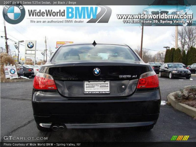 Jet Black / Beige 2007 BMW 5 Series 525xi Sedan