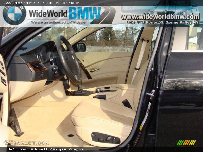 Jet Black / Beige 2007 BMW 5 Series 525xi Sedan