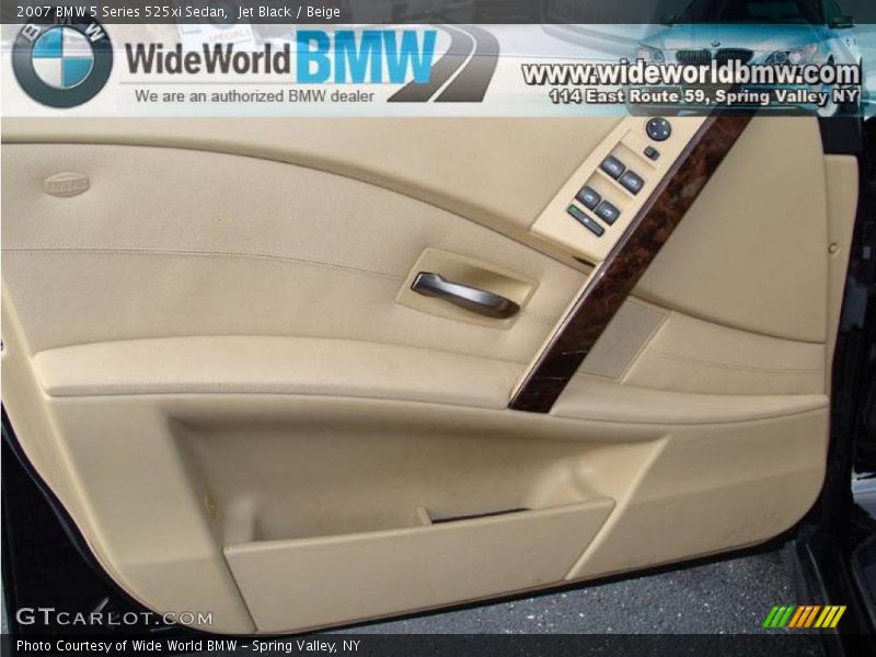 Jet Black / Beige 2007 BMW 5 Series 525xi Sedan