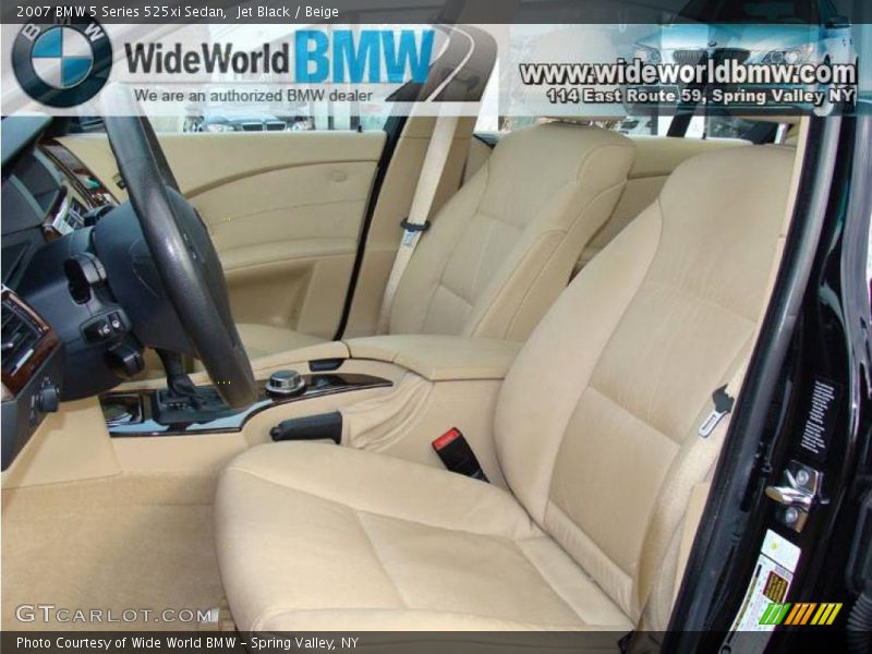 Jet Black / Beige 2007 BMW 5 Series 525xi Sedan