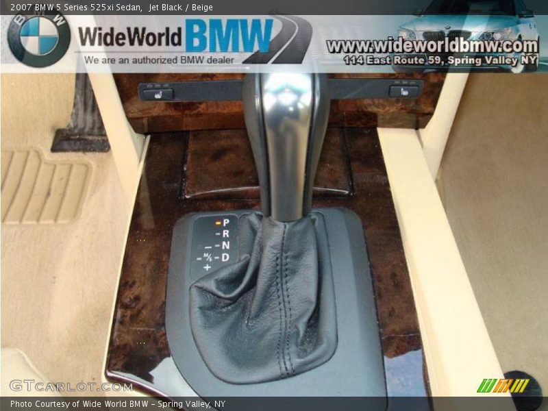 Jet Black / Beige 2007 BMW 5 Series 525xi Sedan