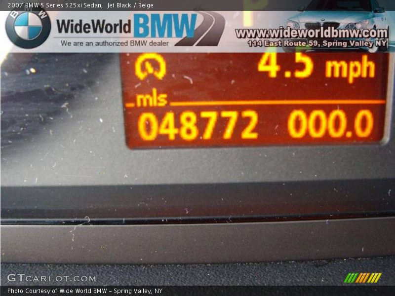 Jet Black / Beige 2007 BMW 5 Series 525xi Sedan