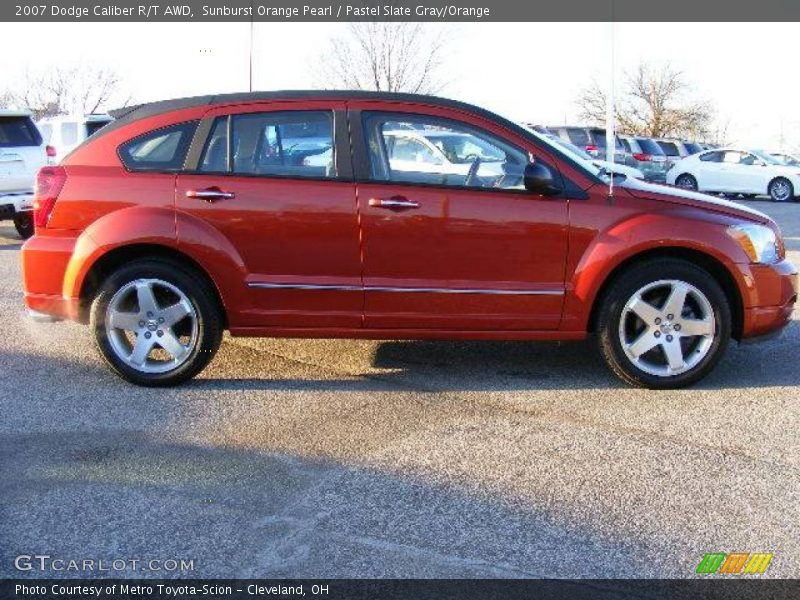 Sunburst Orange Pearl / Pastel Slate Gray/Orange 2007 Dodge Caliber R/T AWD