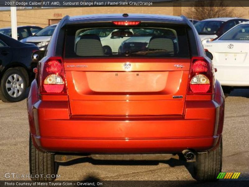 Sunburst Orange Pearl / Pastel Slate Gray/Orange 2007 Dodge Caliber R/T AWD