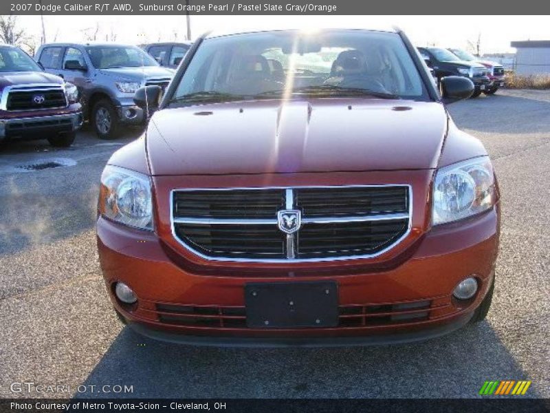 Sunburst Orange Pearl / Pastel Slate Gray/Orange 2007 Dodge Caliber R/T AWD