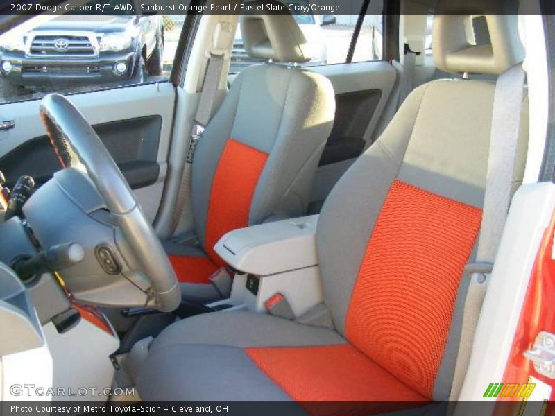 Sunburst Orange Pearl / Pastel Slate Gray/Orange 2007 Dodge Caliber R/T AWD