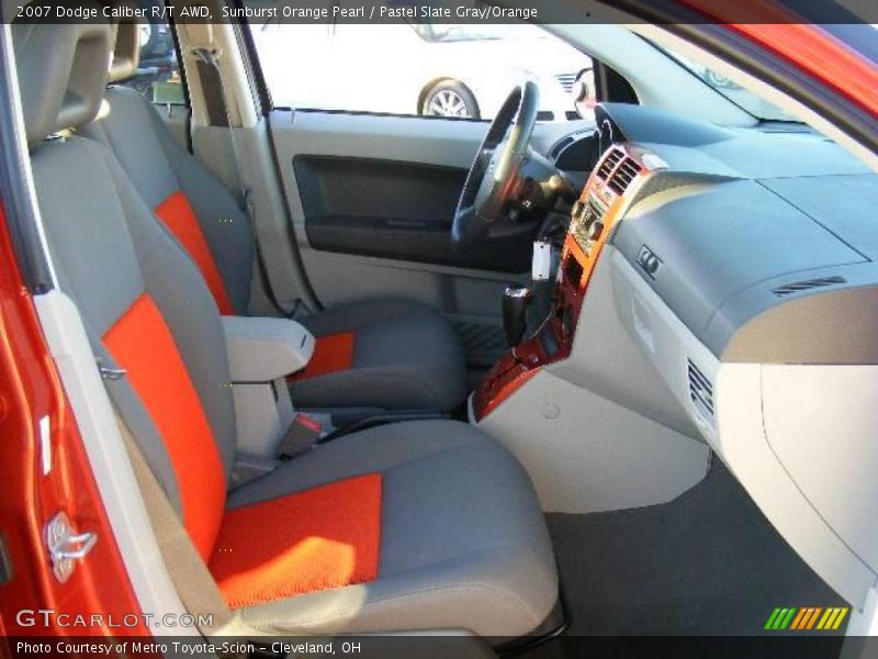 Sunburst Orange Pearl / Pastel Slate Gray/Orange 2007 Dodge Caliber R/T AWD