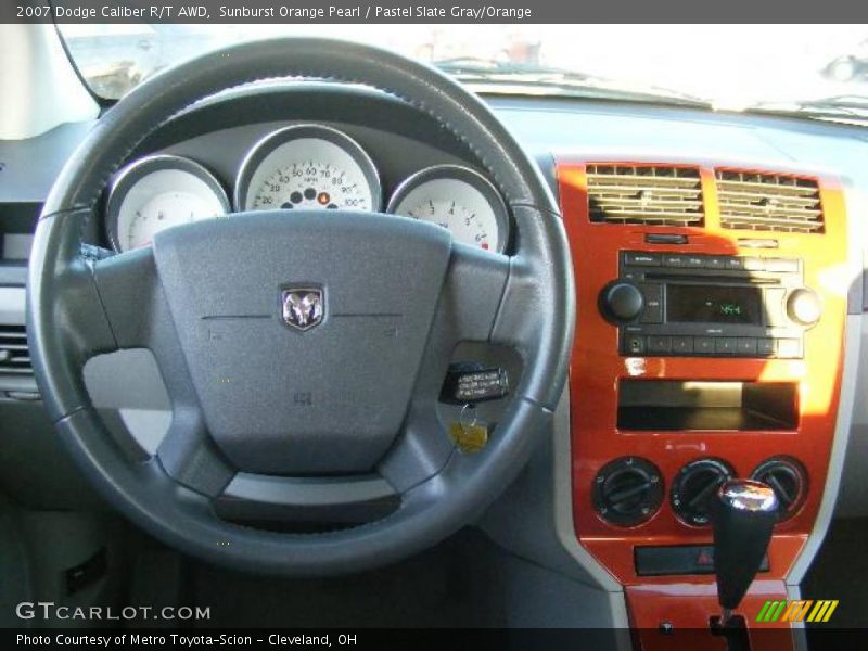 Sunburst Orange Pearl / Pastel Slate Gray/Orange 2007 Dodge Caliber R/T AWD