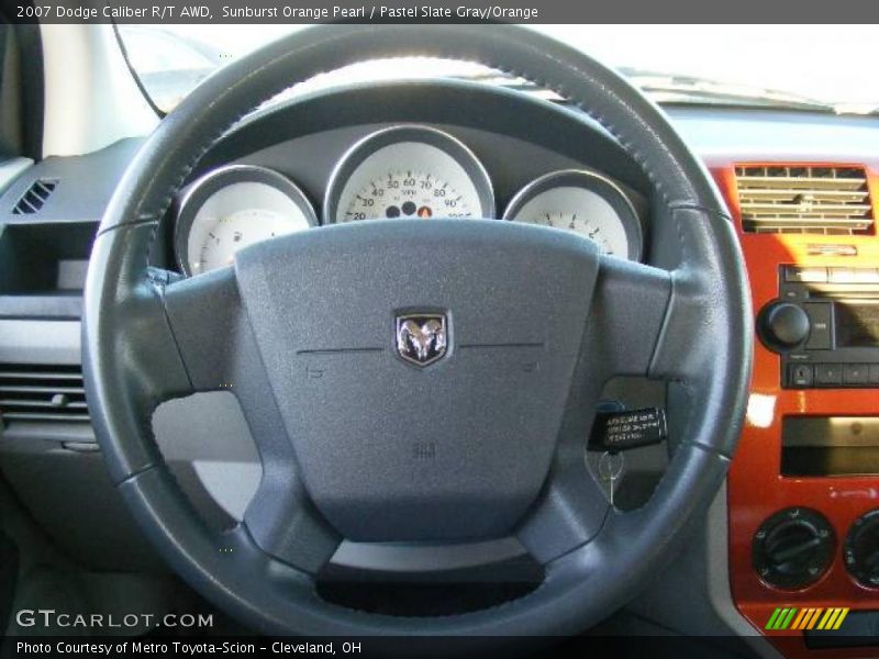 Sunburst Orange Pearl / Pastel Slate Gray/Orange 2007 Dodge Caliber R/T AWD