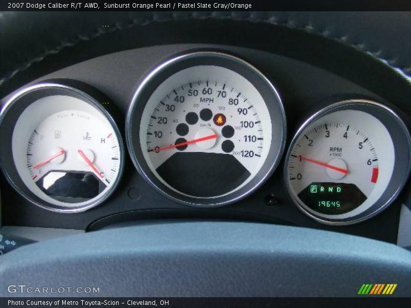 Sunburst Orange Pearl / Pastel Slate Gray/Orange 2007 Dodge Caliber R/T AWD