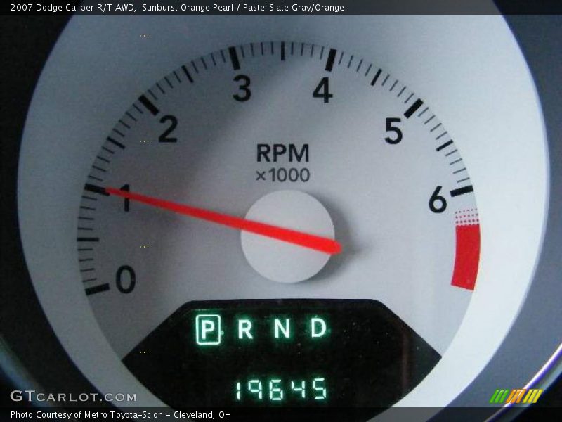 Sunburst Orange Pearl / Pastel Slate Gray/Orange 2007 Dodge Caliber R/T AWD