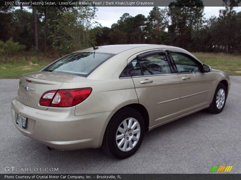 Linen Gold Metallic Pearl / Dark Khaki/Light Graystone 2007 Chrysler Sebring Sedan