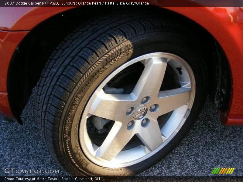 Sunburst Orange Pearl / Pastel Slate Gray/Orange 2007 Dodge Caliber R/T AWD