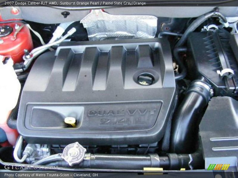 Sunburst Orange Pearl / Pastel Slate Gray/Orange 2007 Dodge Caliber R/T AWD