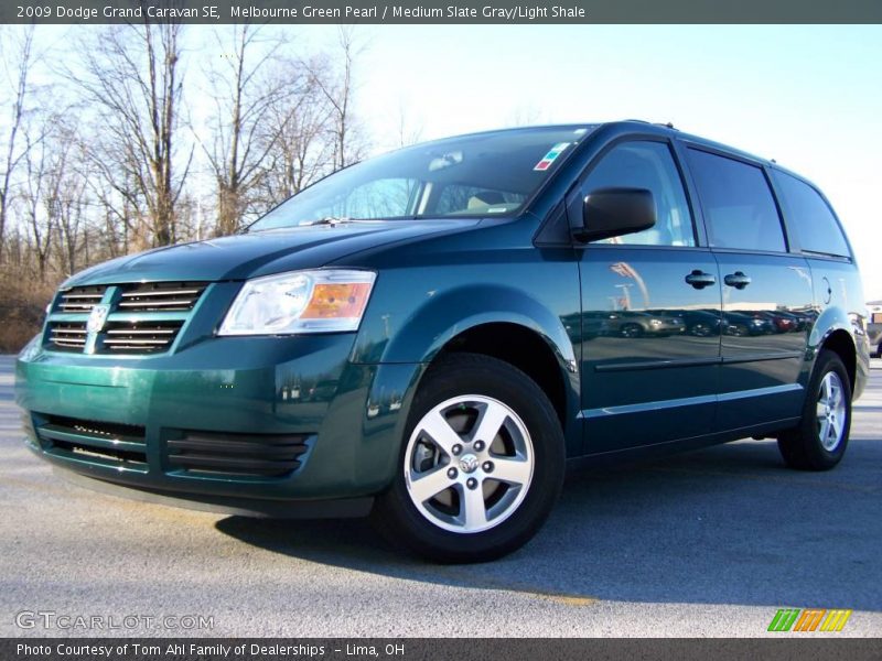 Melbourne Green Pearl / Medium Slate Gray/Light Shale 2009 Dodge Grand Caravan SE