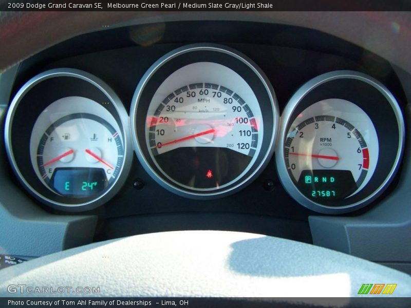 Melbourne Green Pearl / Medium Slate Gray/Light Shale 2009 Dodge Grand Caravan SE