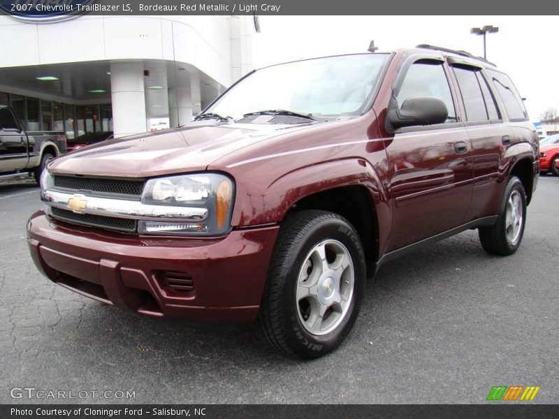 Bordeaux Red Metallic / Light Gray 2007 Chevrolet TrailBlazer LS