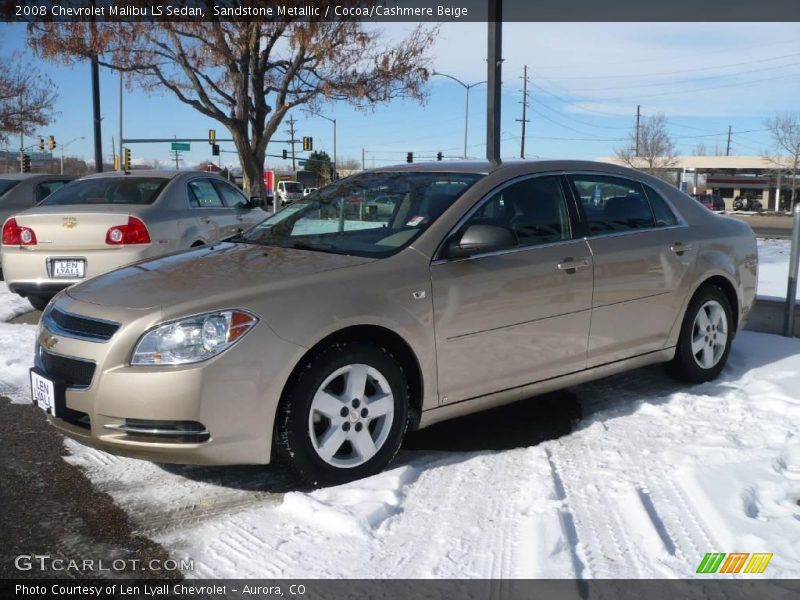 Sandstone Metallic / Cocoa/Cashmere Beige 2008 Chevrolet Malibu LS Sedan