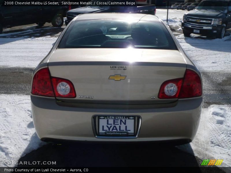 Sandstone Metallic / Cocoa/Cashmere Beige 2008 Chevrolet Malibu LS Sedan