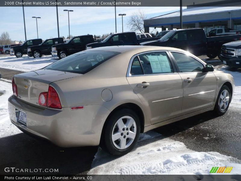 Sandstone Metallic / Cocoa/Cashmere Beige 2008 Chevrolet Malibu LS Sedan