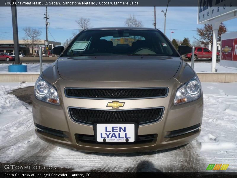 Sandstone Metallic / Cocoa/Cashmere Beige 2008 Chevrolet Malibu LS Sedan