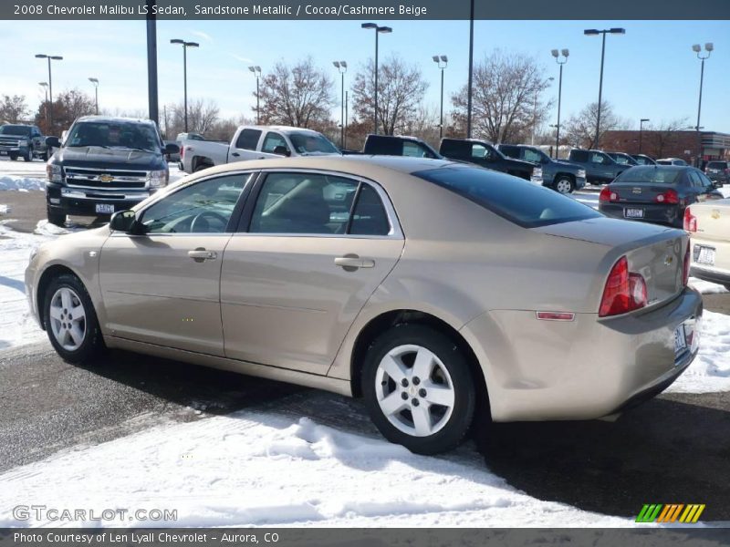 Sandstone Metallic / Cocoa/Cashmere Beige 2008 Chevrolet Malibu LS Sedan