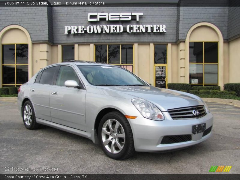 Liquid Platinum Metallic / Stone 2006 Infiniti G 35 Sedan