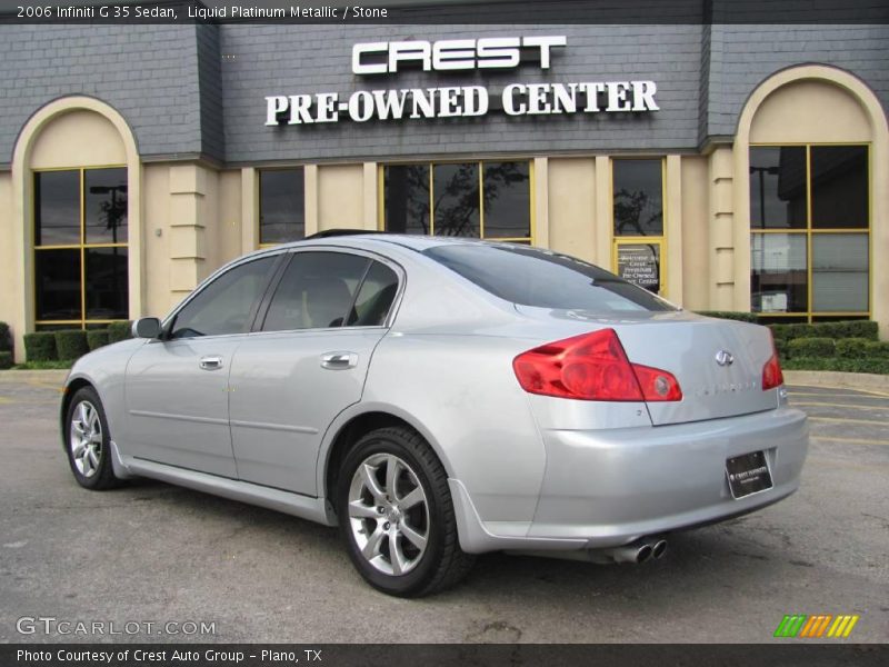 Liquid Platinum Metallic / Stone 2006 Infiniti G 35 Sedan