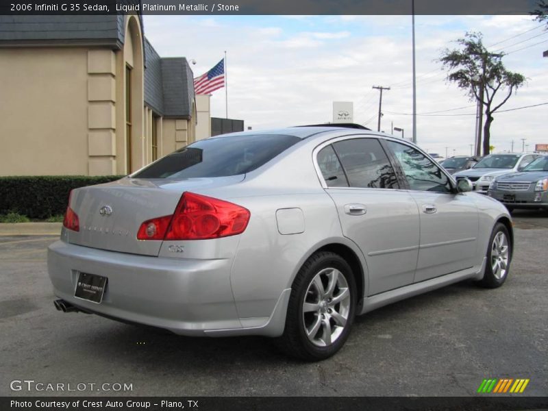 Liquid Platinum Metallic / Stone 2006 Infiniti G 35 Sedan