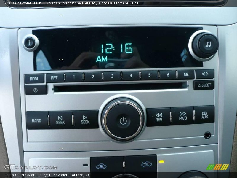 Sandstone Metallic / Cocoa/Cashmere Beige 2008 Chevrolet Malibu LS Sedan