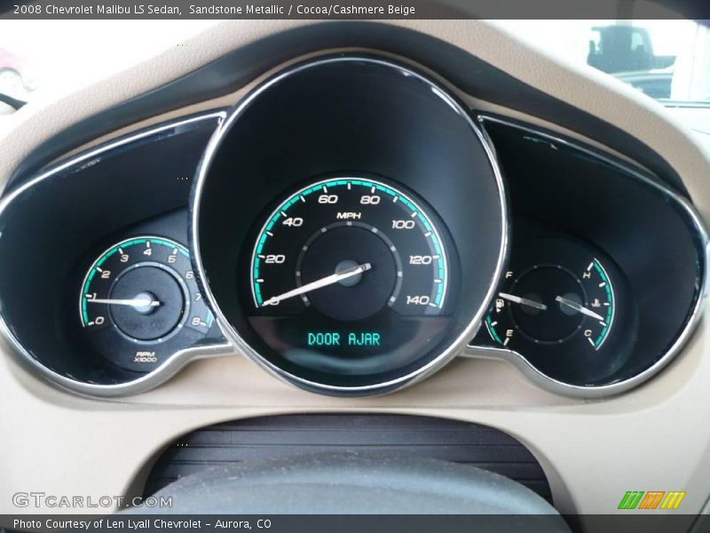 Sandstone Metallic / Cocoa/Cashmere Beige 2008 Chevrolet Malibu LS Sedan