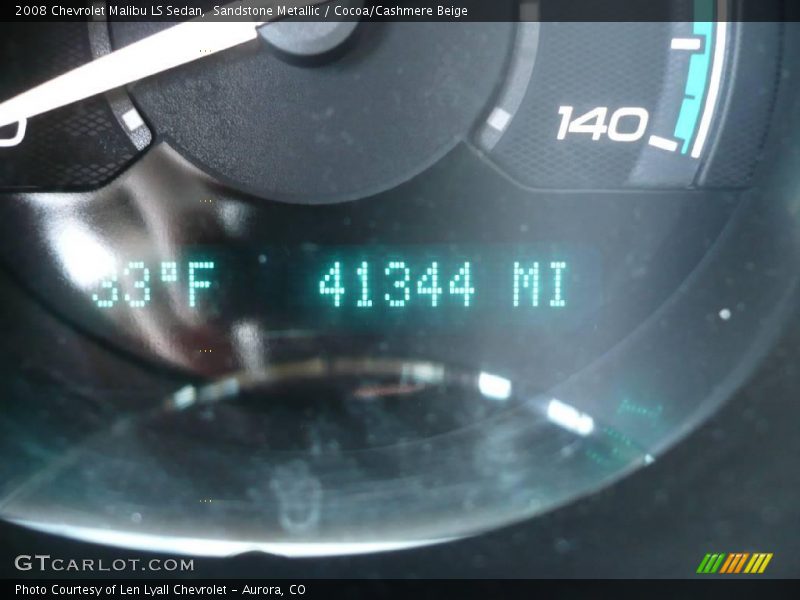 Sandstone Metallic / Cocoa/Cashmere Beige 2008 Chevrolet Malibu LS Sedan