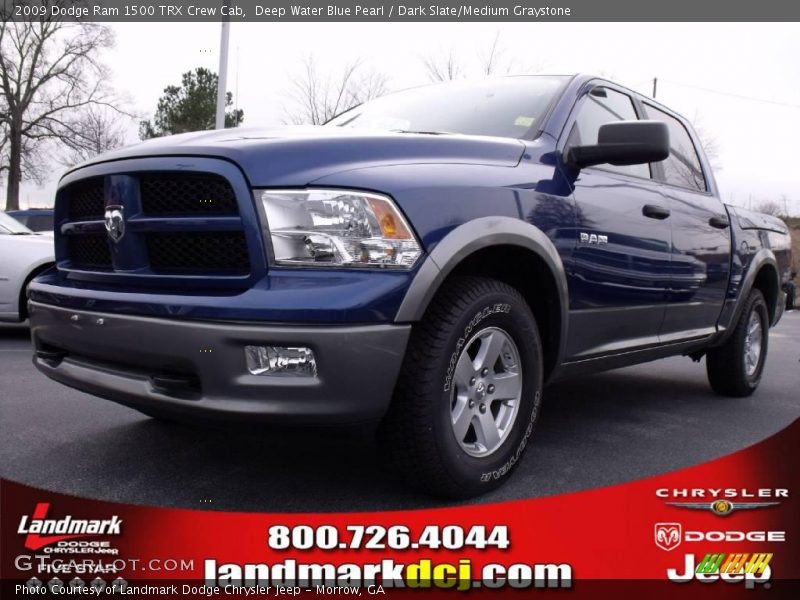 Deep Water Blue Pearl / Dark Slate/Medium Graystone 2009 Dodge Ram 1500 TRX Crew Cab