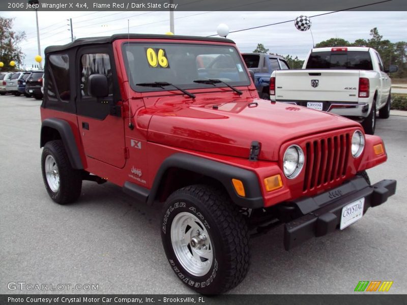 Flame Red / Dark Slate Gray 2006 Jeep Wrangler X 4x4