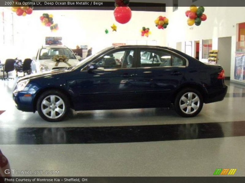 Deep Ocean Blue Metallic / Beige 2007 Kia Optima LX