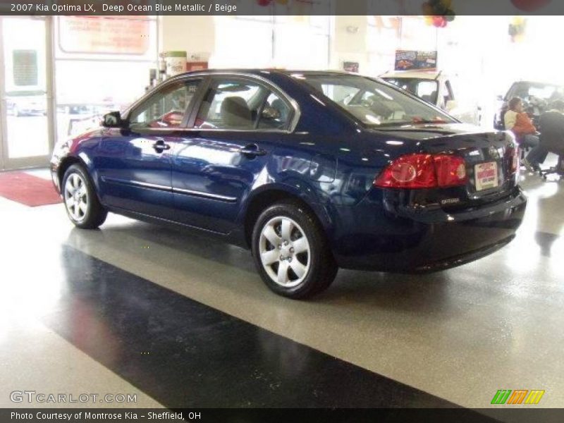 Deep Ocean Blue Metallic / Beige 2007 Kia Optima LX
