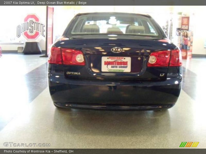 Deep Ocean Blue Metallic / Beige 2007 Kia Optima LX