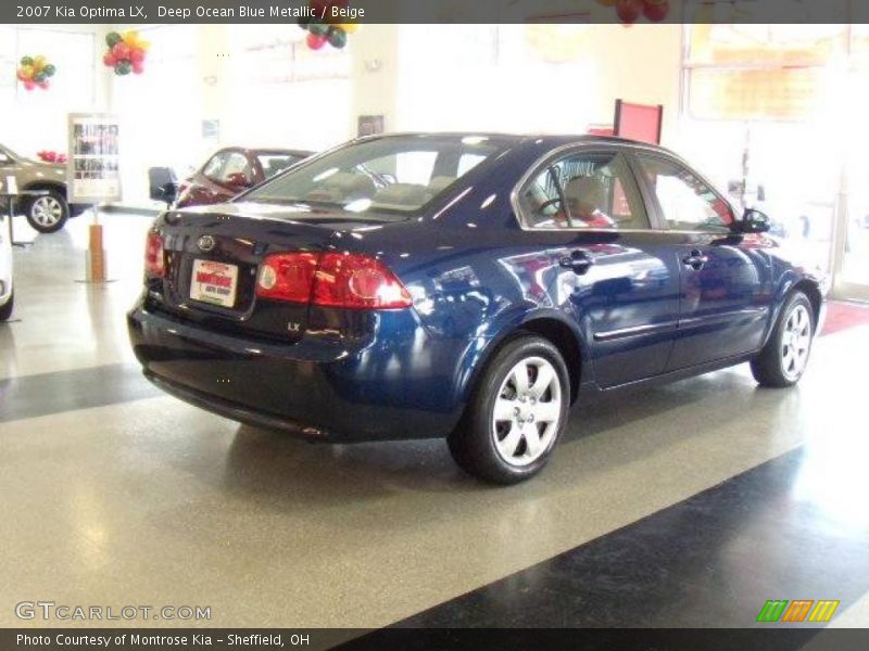 Deep Ocean Blue Metallic / Beige 2007 Kia Optima LX