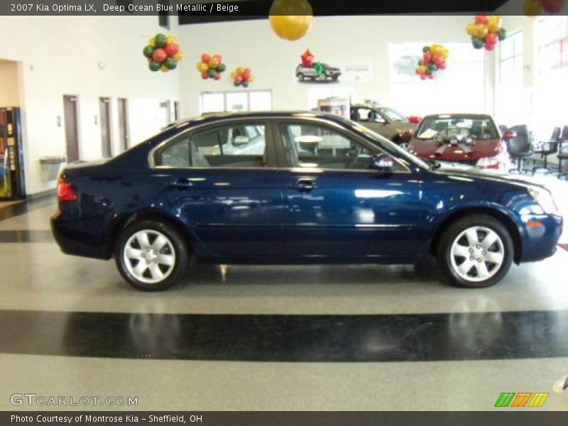 Deep Ocean Blue Metallic / Beige 2007 Kia Optima LX