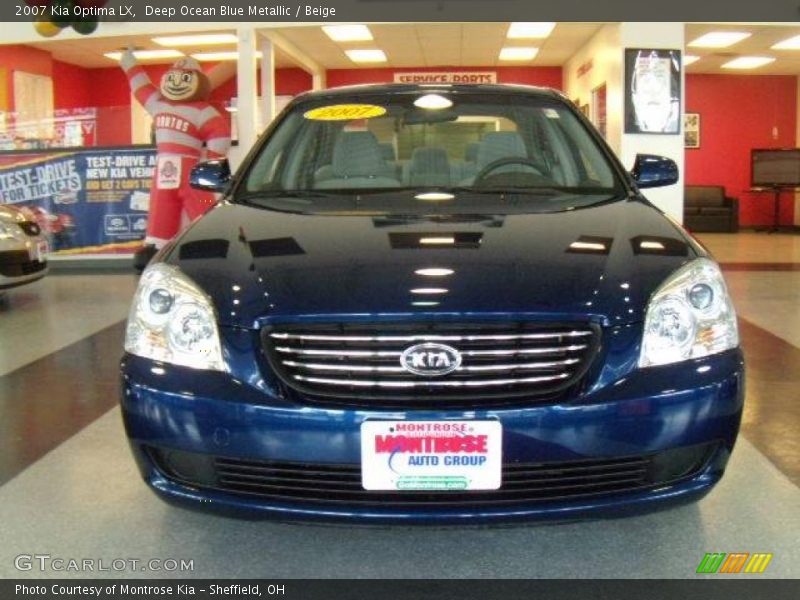 Deep Ocean Blue Metallic / Beige 2007 Kia Optima LX