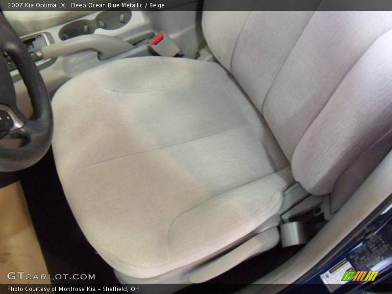 Deep Ocean Blue Metallic / Beige 2007 Kia Optima LX