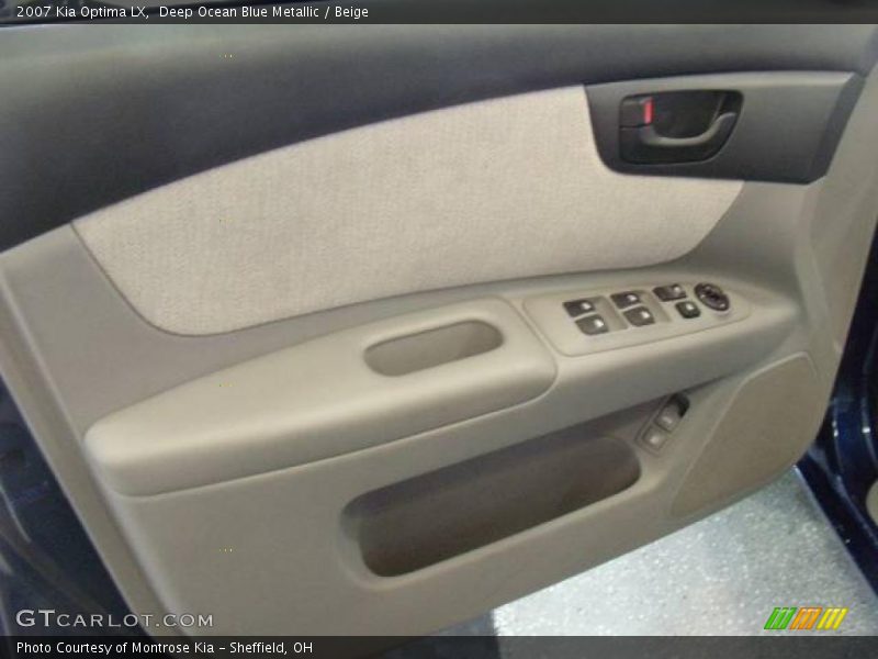 Deep Ocean Blue Metallic / Beige 2007 Kia Optima LX