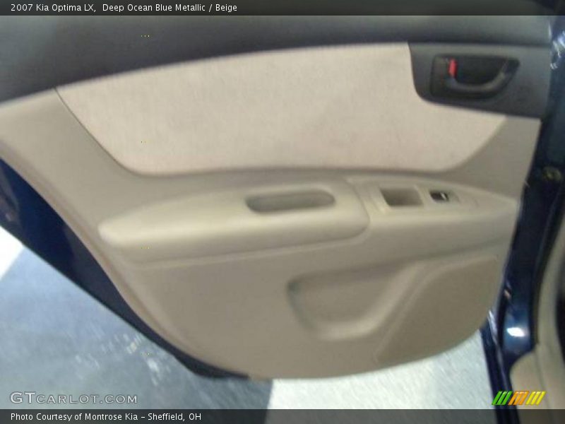 Deep Ocean Blue Metallic / Beige 2007 Kia Optima LX