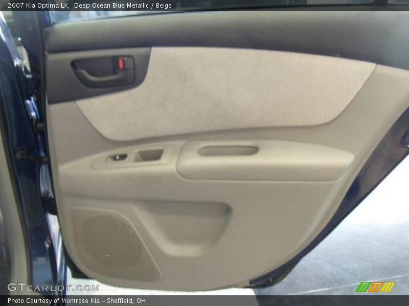Deep Ocean Blue Metallic / Beige 2007 Kia Optima LX