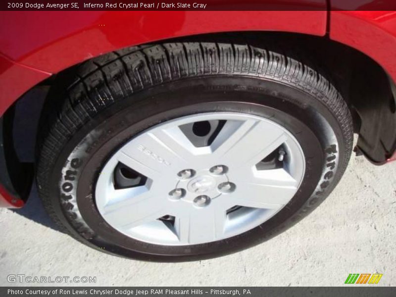 Inferno Red Crystal Pearl / Dark Slate Gray 2009 Dodge Avenger SE