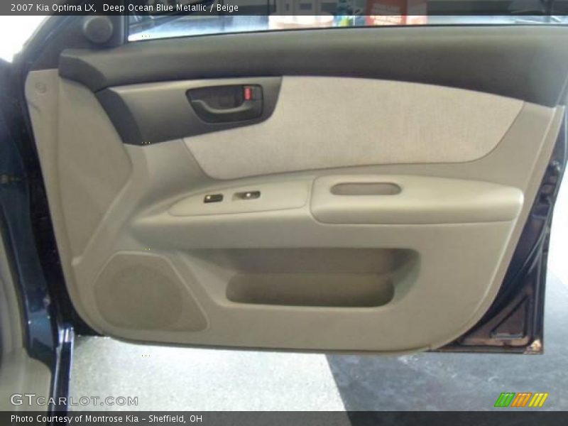Deep Ocean Blue Metallic / Beige 2007 Kia Optima LX